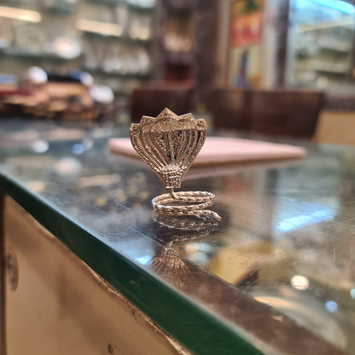 Pure Silver Panchmukhi Seshnag Snake for Nag Pooja - 5.5 Grams