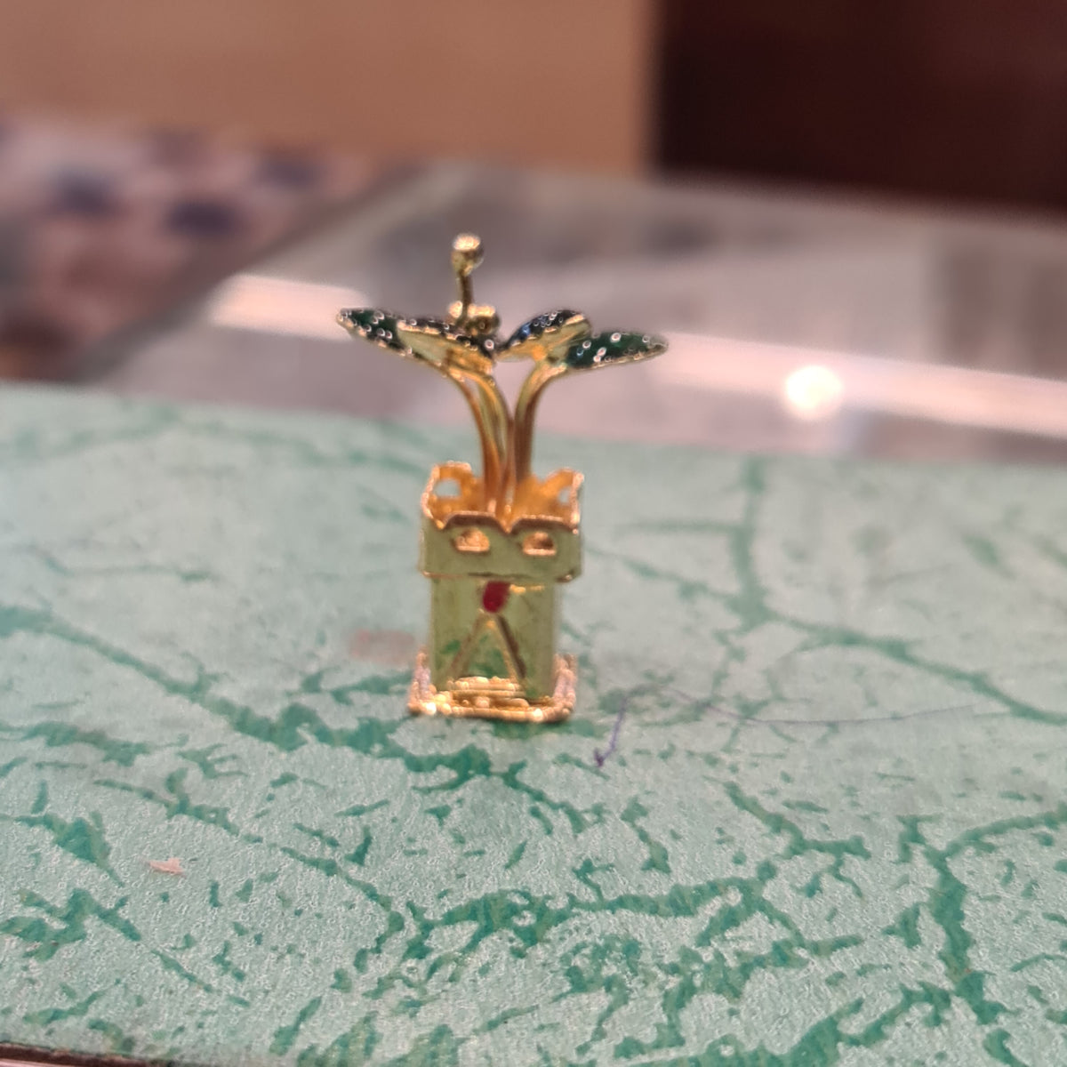 Silver Tulsi Plant - Sacred Chattu for Pooja & Gifting