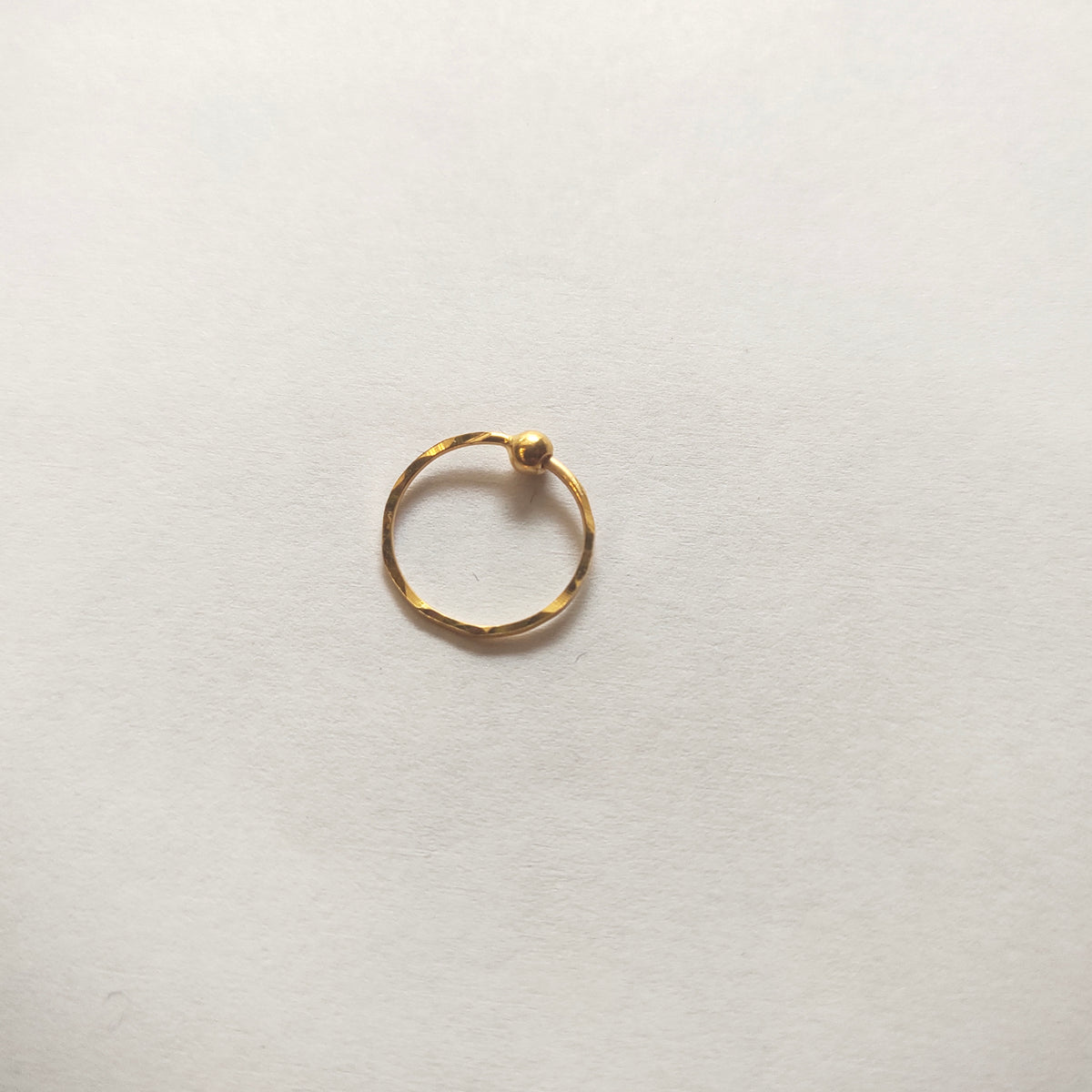 18K Gold Nose Ring - Minimalist Design for Daily Wear