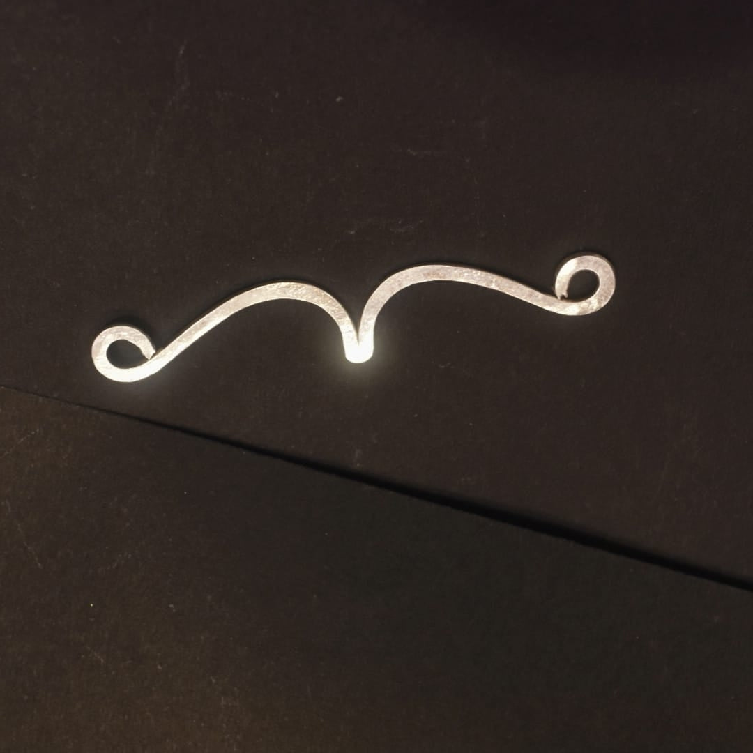 Pure Silver Mustache - Divine Gift for God (6.6cm Width, 3g)