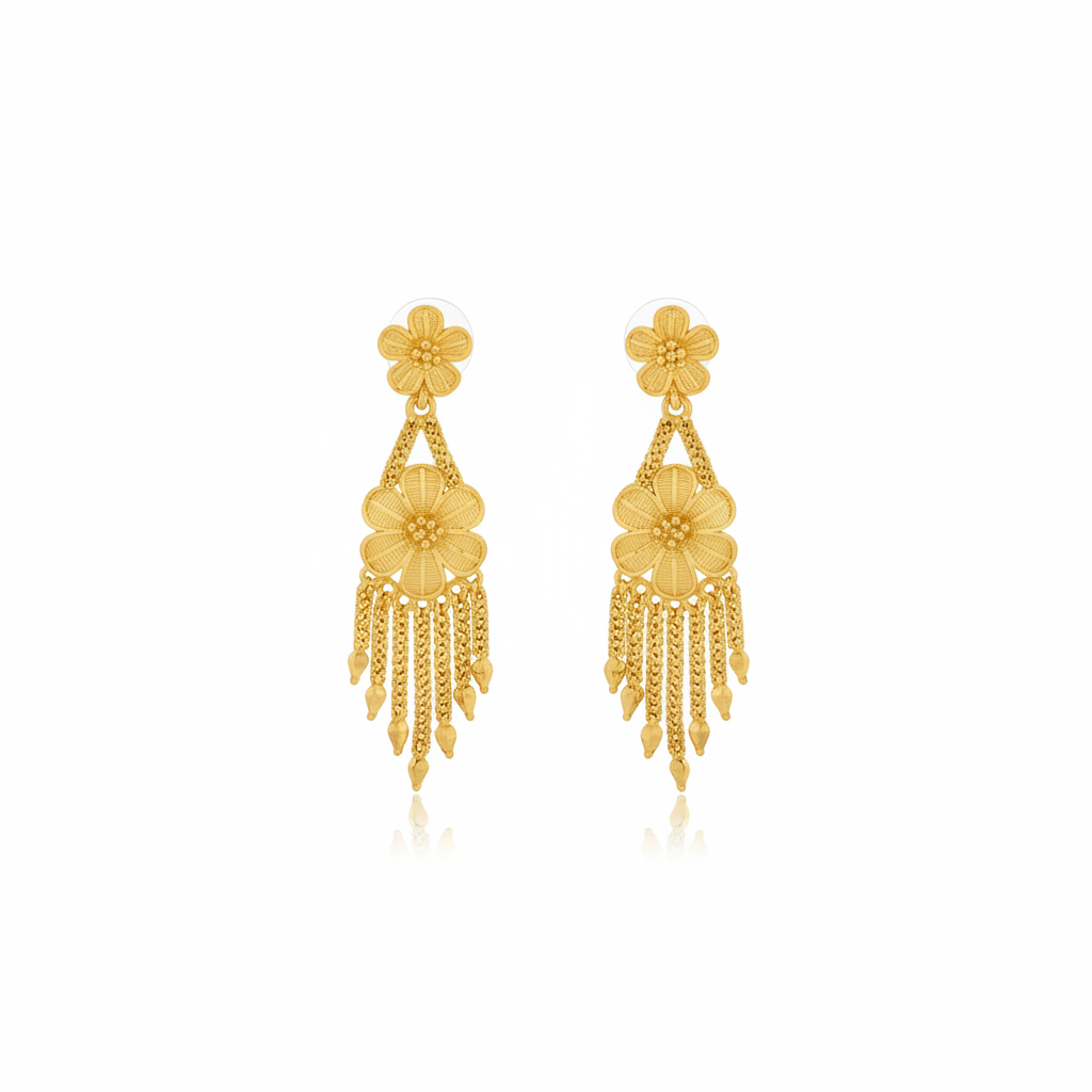 Floral drop earrings