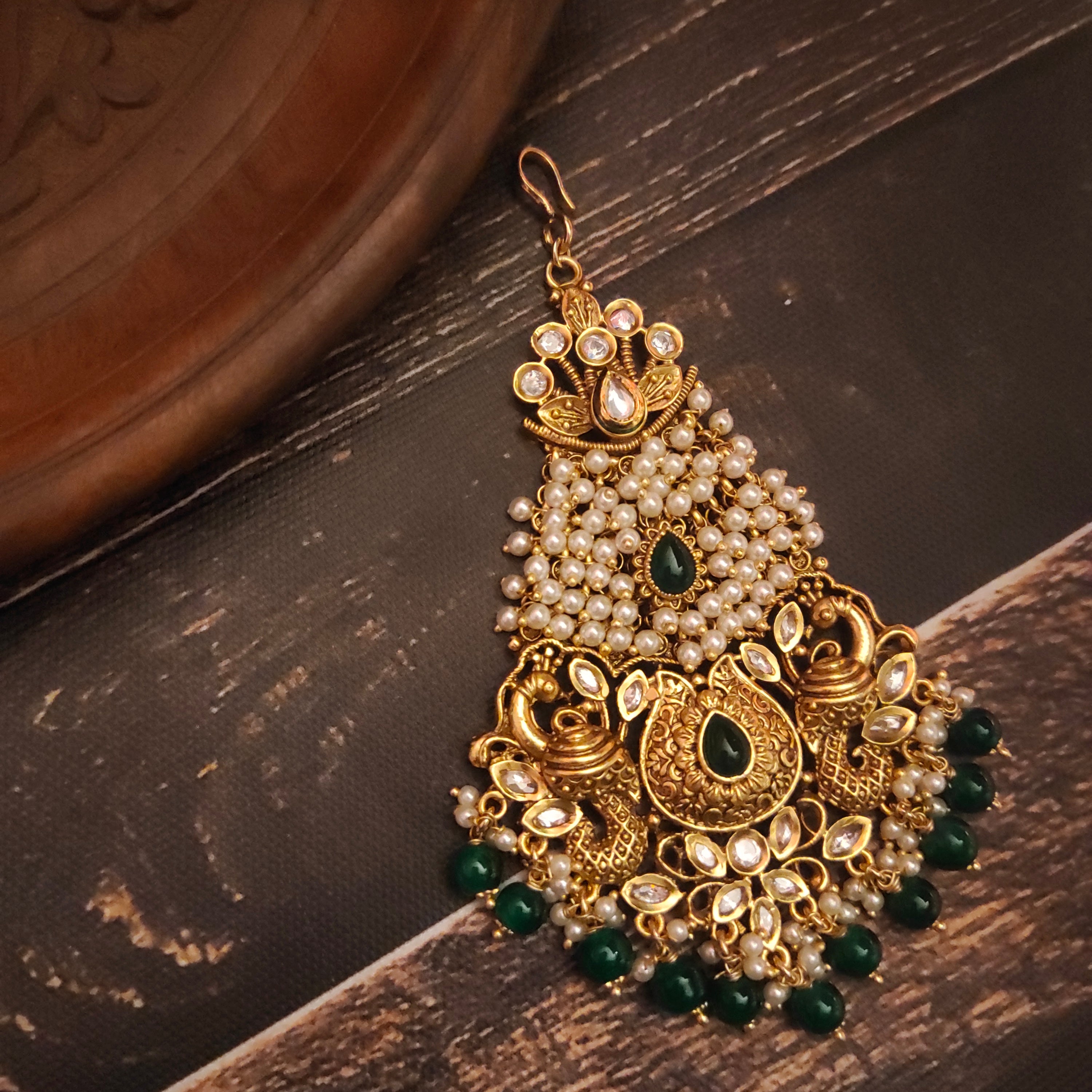 Kundan Jhoomer Traditional Side Maang Tikka Asp Fashion