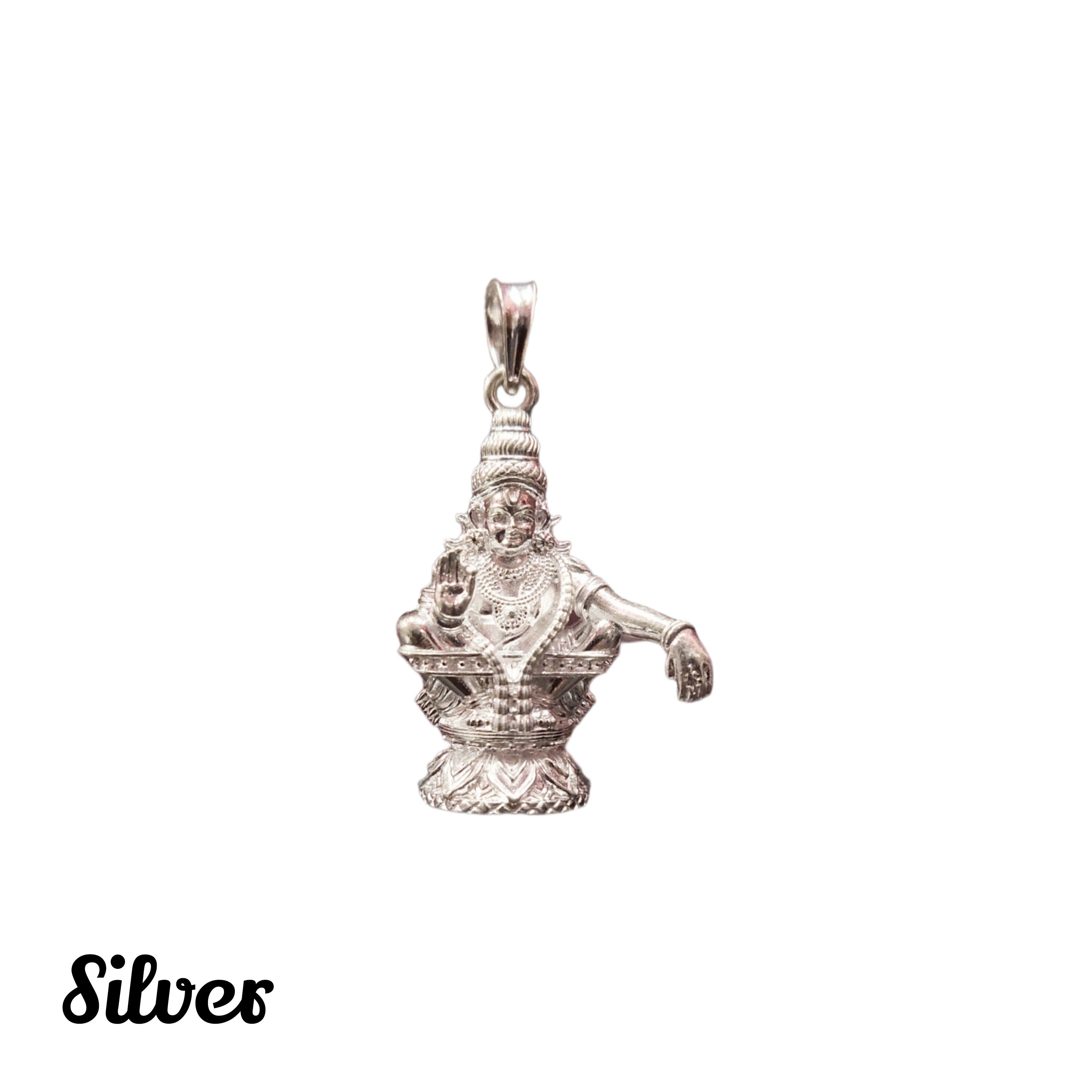 Silver Lord Ayyappan Pendant Religious Locket ASP Fashion