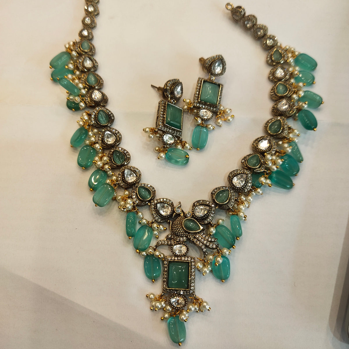 Asp Victorian Zircon Necklace Set