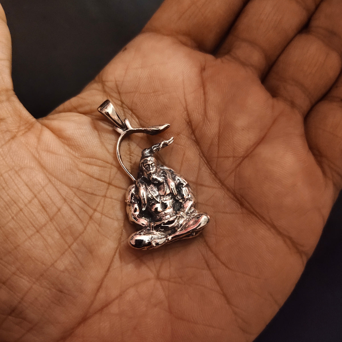 92.5 Sterling Silver Hanuman Locket - Asp Fashion Jewellery