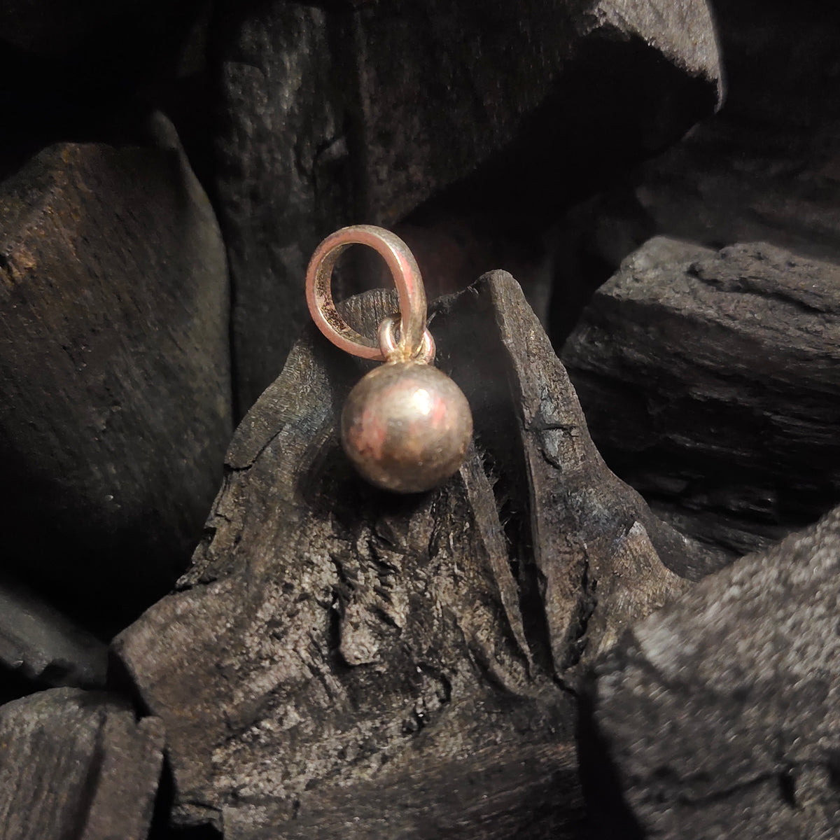 Silver Ball Pendant - Elegant Round Chime Pendant for Men & Women