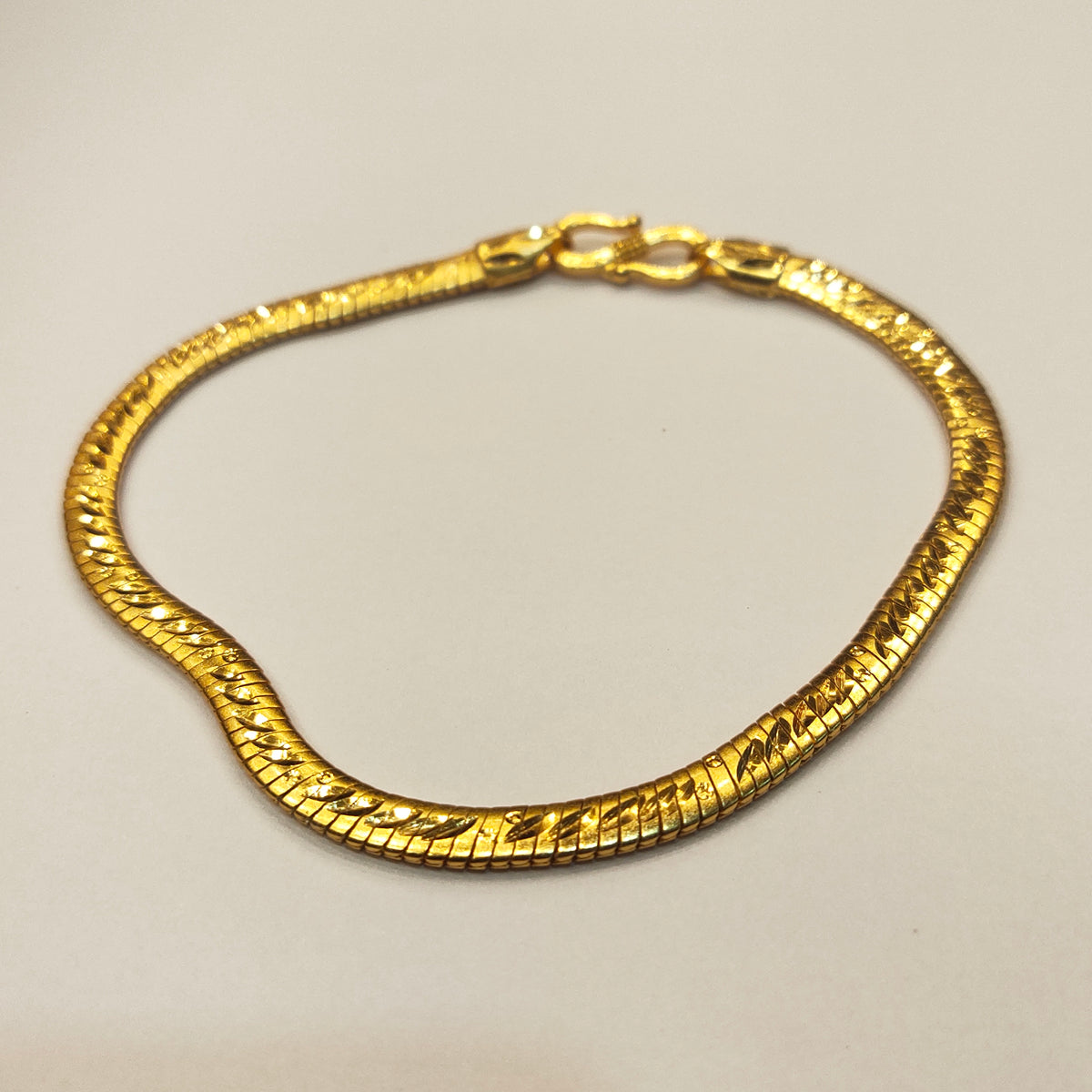ASP 24K Gold Plated Snake Bracelet for Men - Gilded Serpent