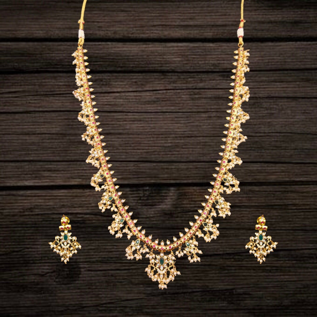 Necklace Set Guttapusalu Haram Weight Asp Fashion Jewellery Cz