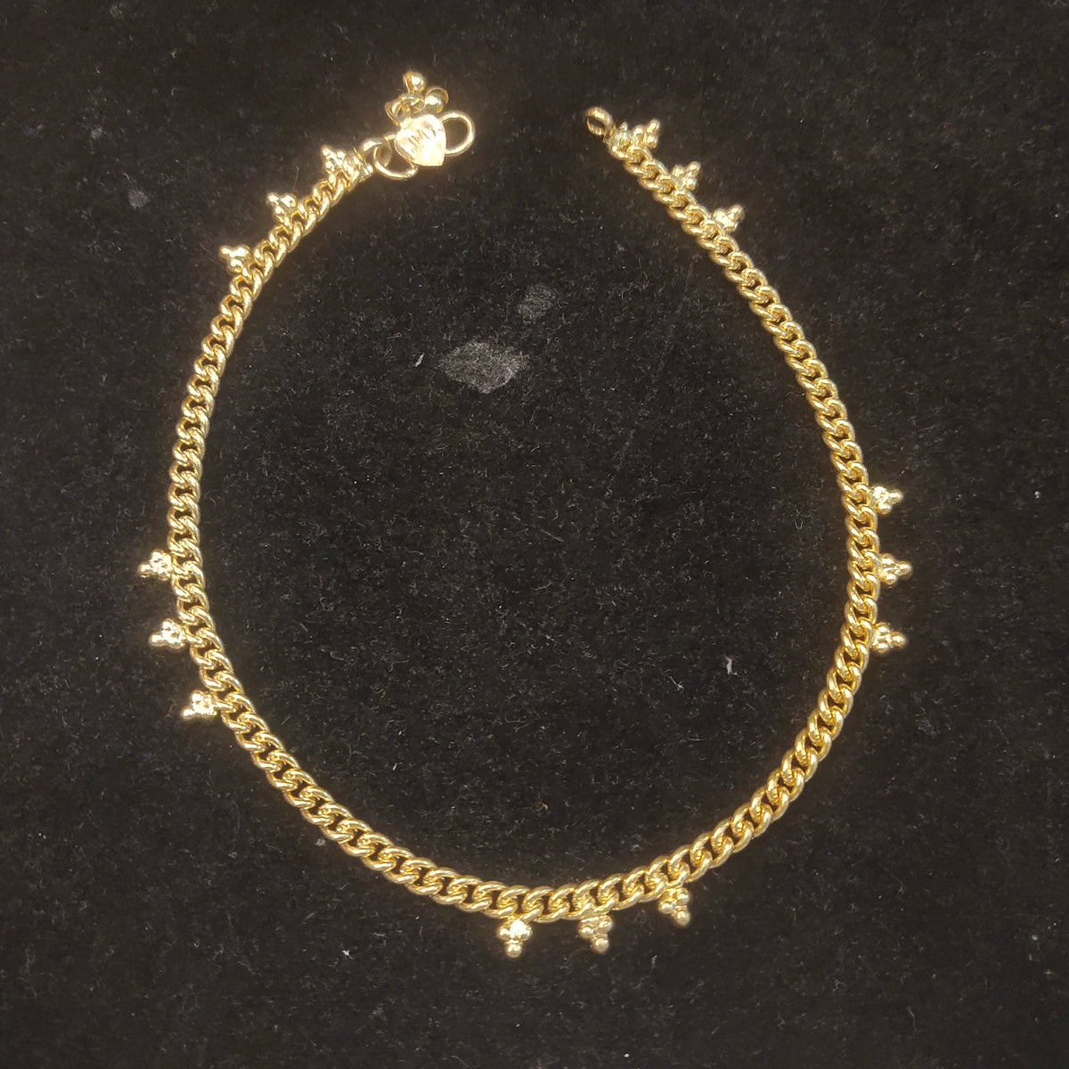 Panch Loha Gold Chain Anklet with Charm Dangles 334985551447
