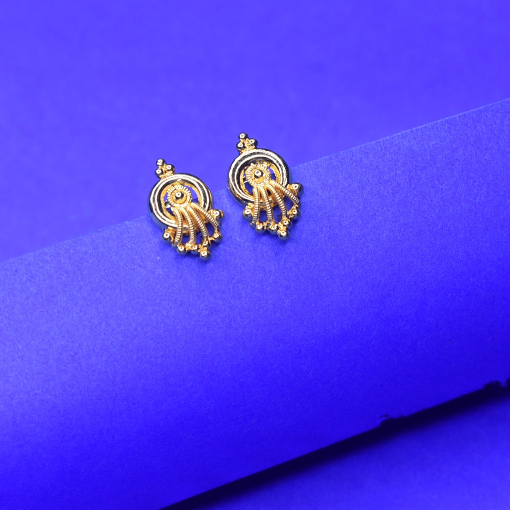 Small Gold Latest Gold Earrings For Daily Wear Micro Gold Plated