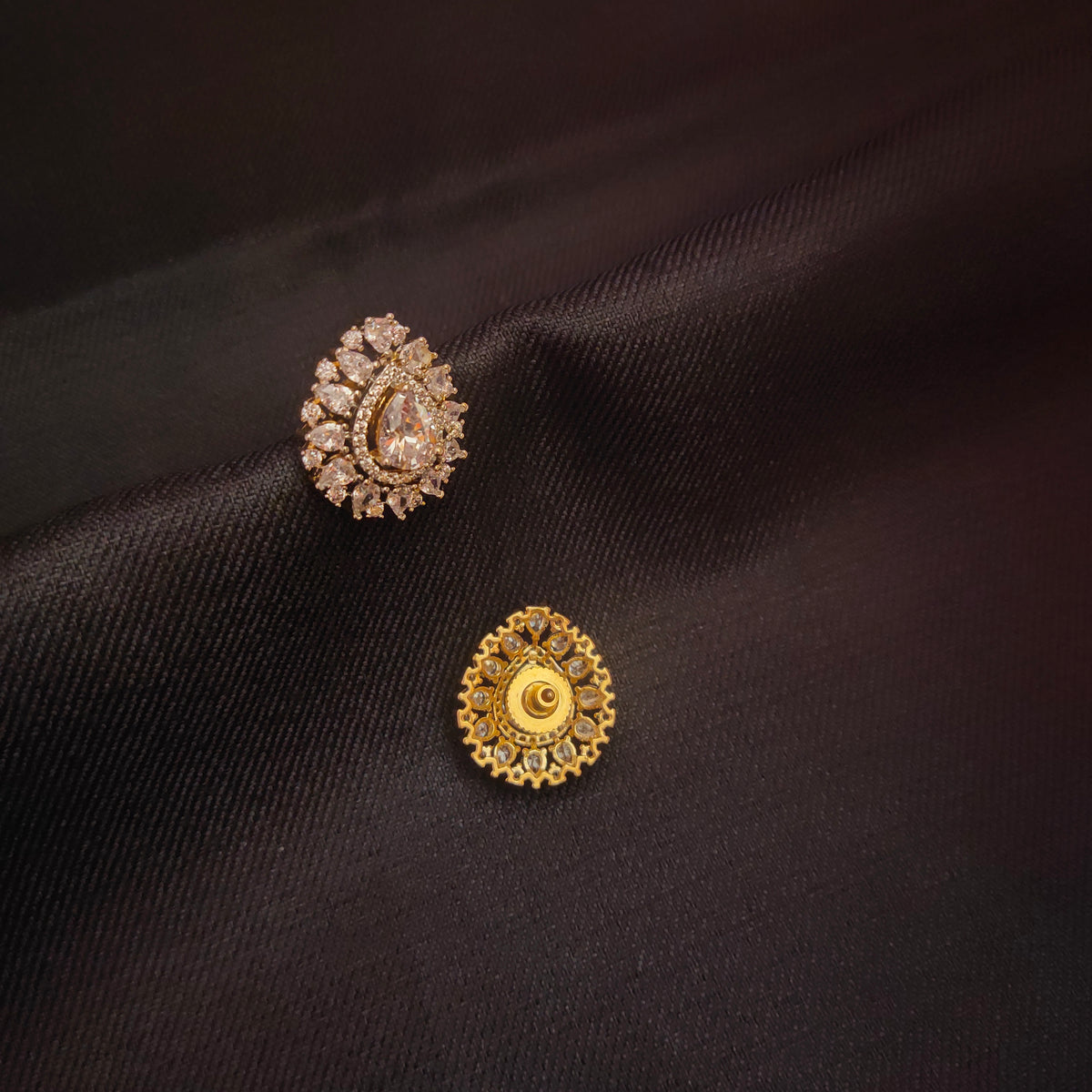 Elegant American Diamond Stud Earrings - Classy Dazzling Design