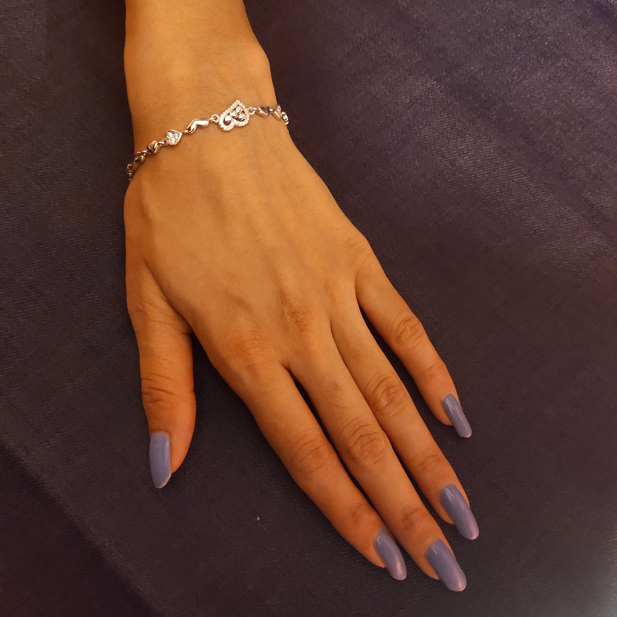 Elegant 925 Sterling Silver Bracelet for Women - Sparkle Design