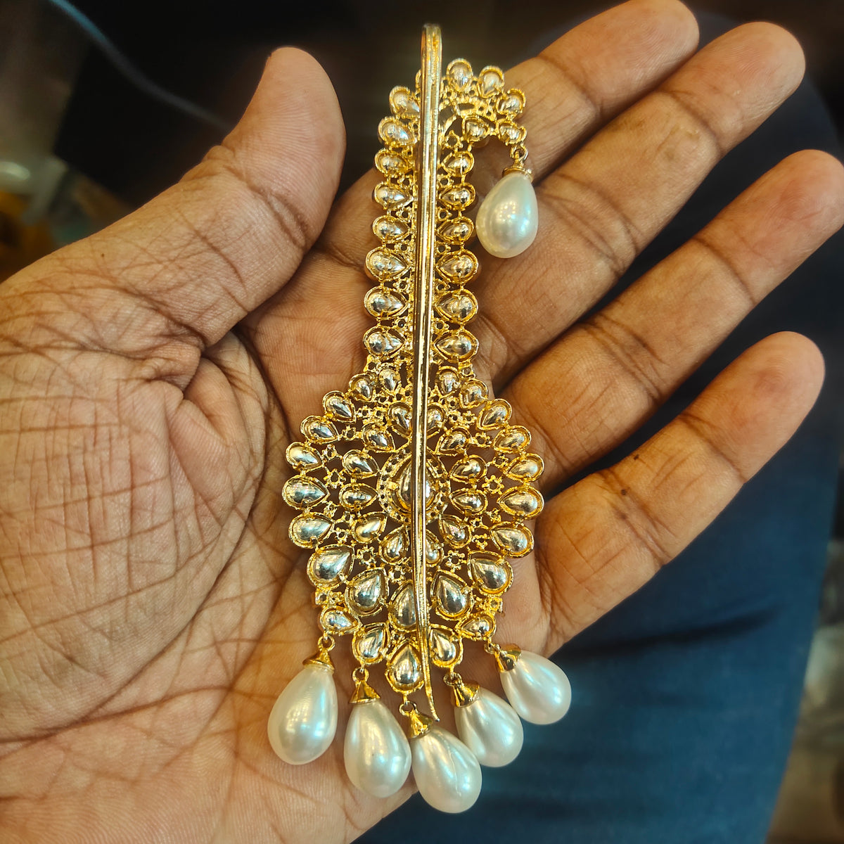 Rajwadi Kundan Kalangi for Groom Turban