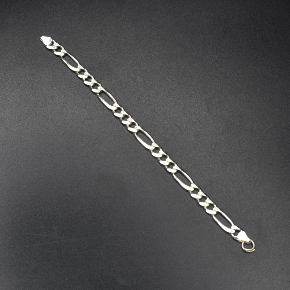 925 Sterling Silver Men's Bracelet | Broad Link Design | 35.7g