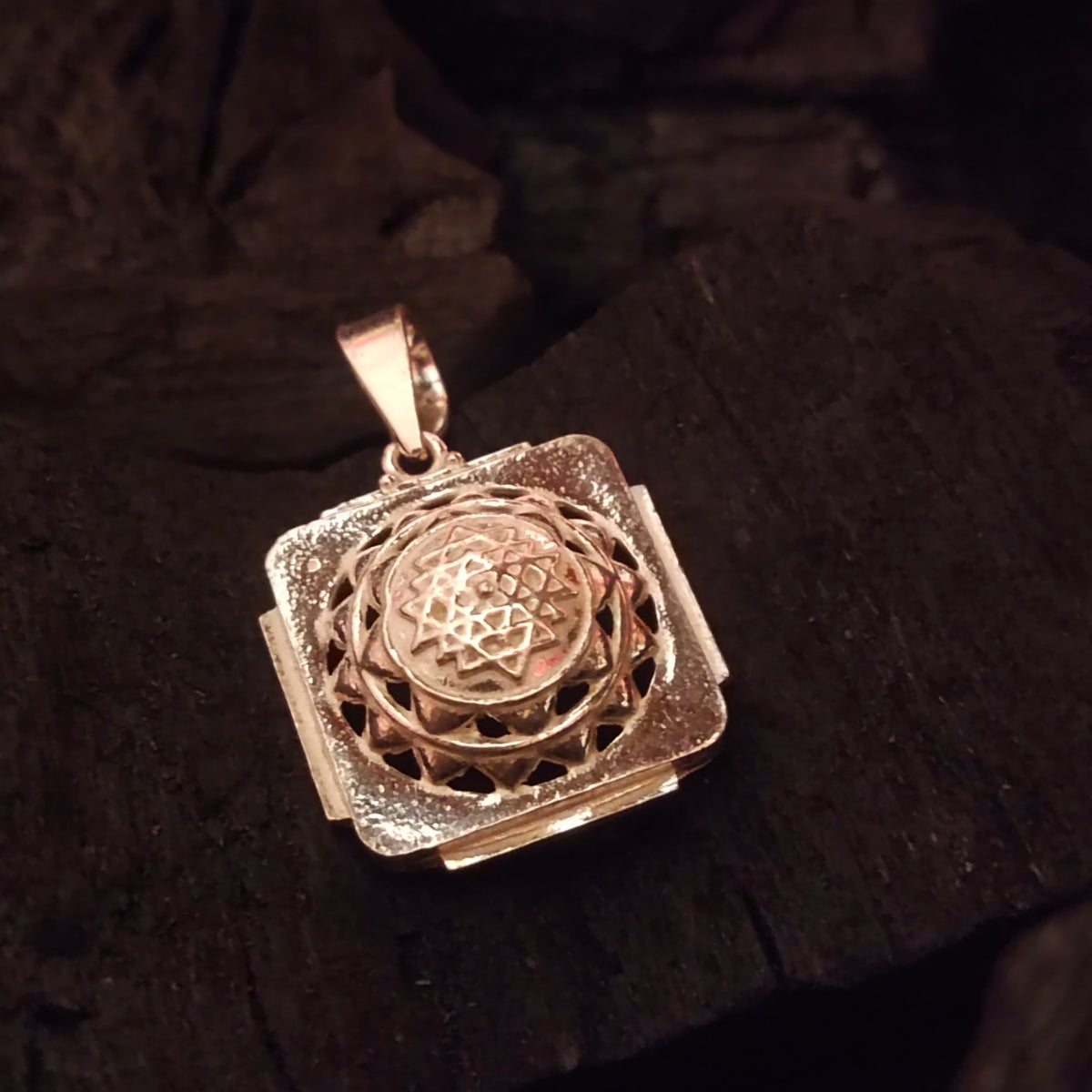 Sri Yantra Pendant - Sacred Geometry Silver Jewelry for Prosperity & Spiritual Protection