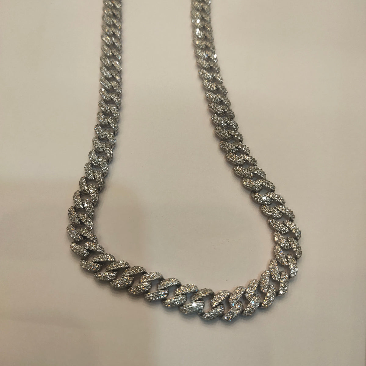Asp 925 Silver Cuban Zircon Chain For Men