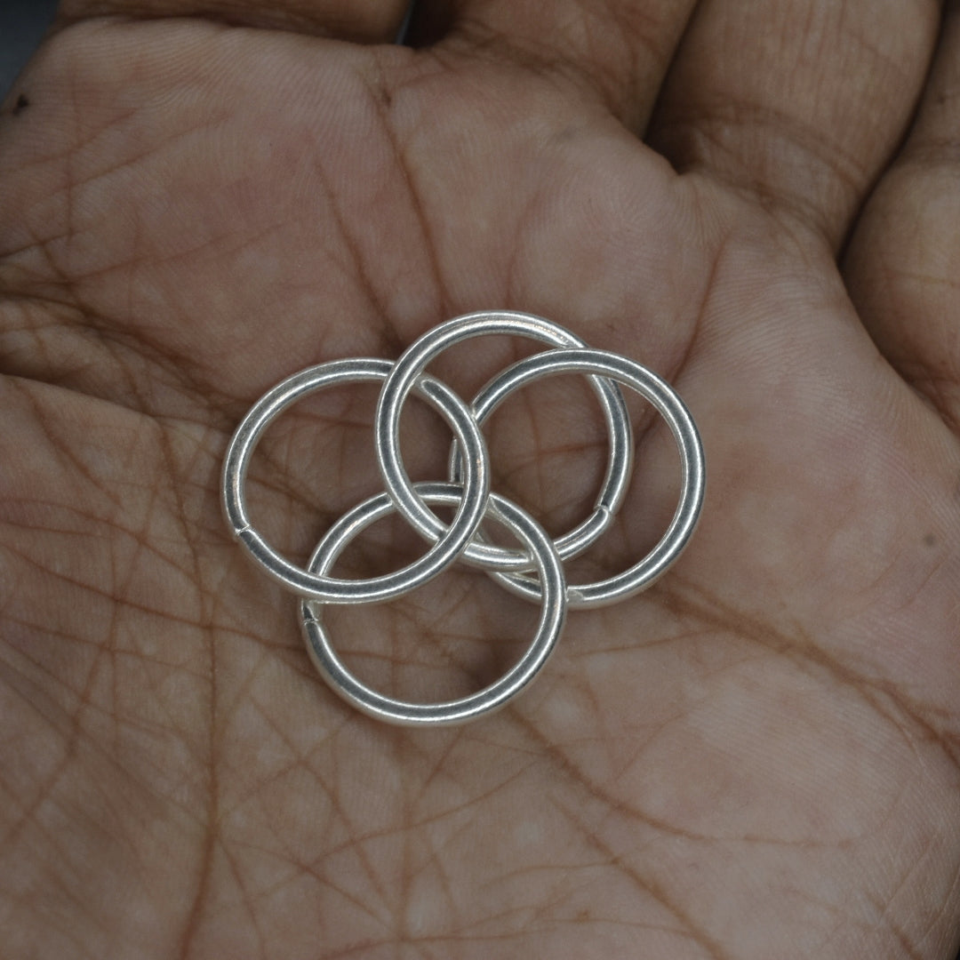 South Indian 925 Sterling Silver Toe Rings - Authentic Temple Bichiya Design