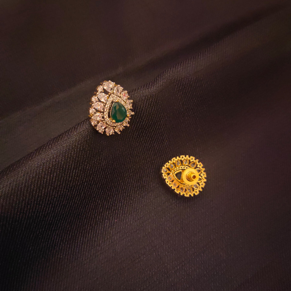 Sophisticated American Diamond Stud Earrings - Classy Elegant Design