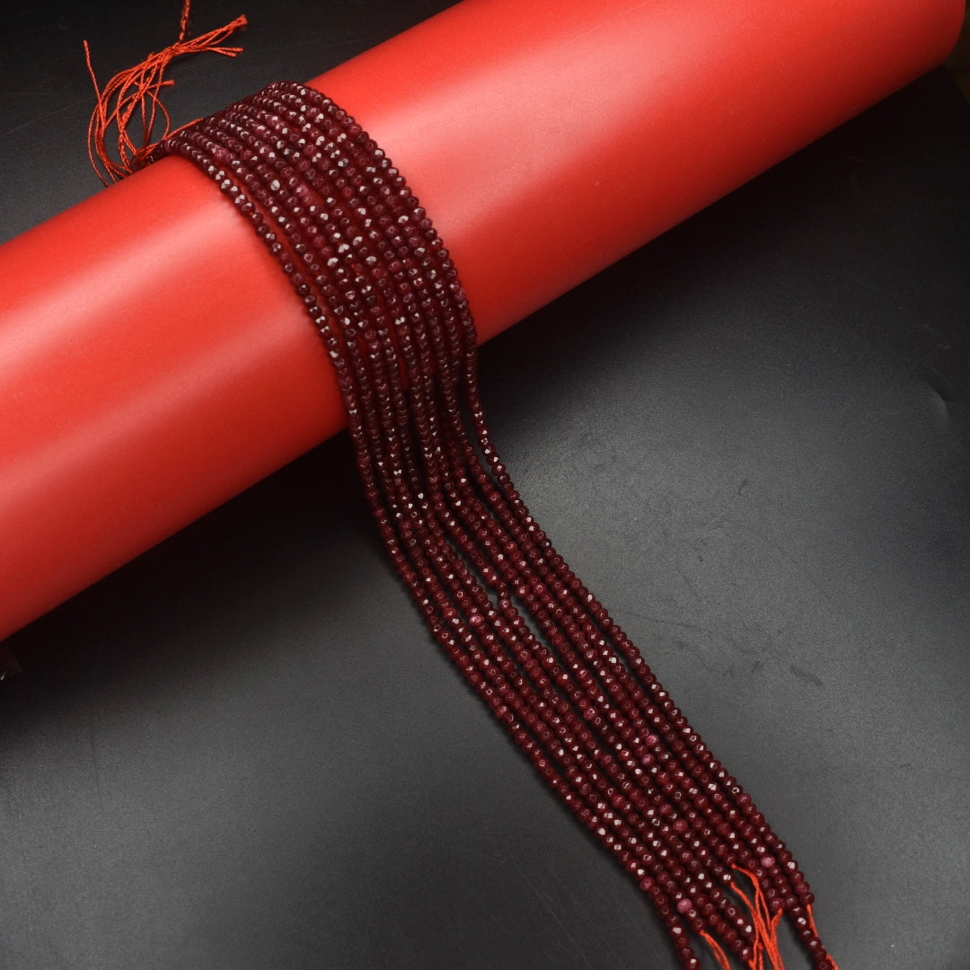 Ruby Onyx Beads - Deep Red Gemstone Strands for Jewelry