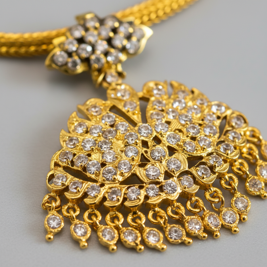 Temple Necklace Detail Close-Up