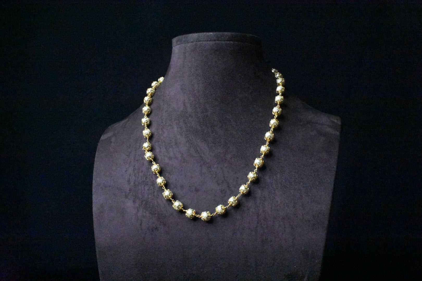 One Gram Gold Gold South Sea Pearl Beads Mala - Main Image