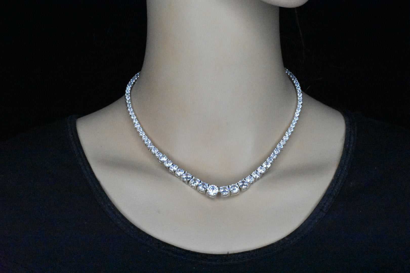 Single line real diamond necklace Clearance