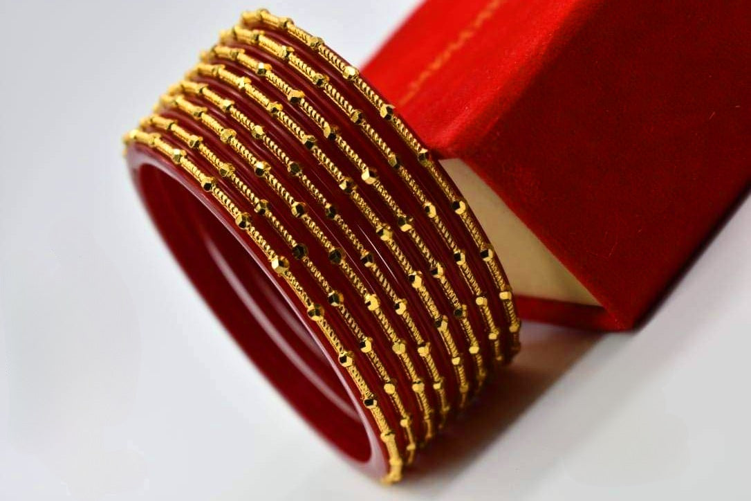 Piece Gold Bangles Set 24K Plated 25g Daily Wear Asp