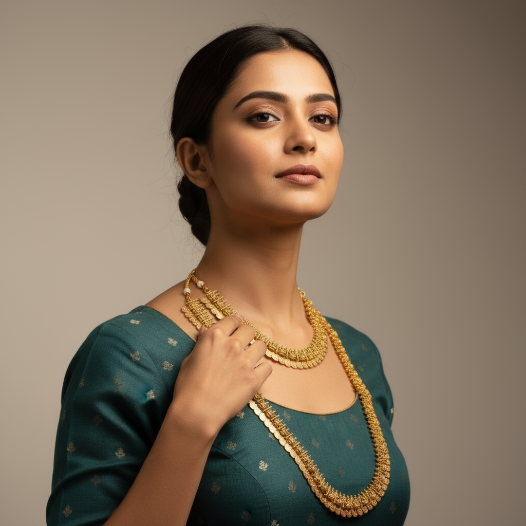 Kasulaperu Necklaces - Traditional South Indian Gold Plated Jewelry