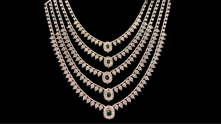 American Diamond Layered Necklaces