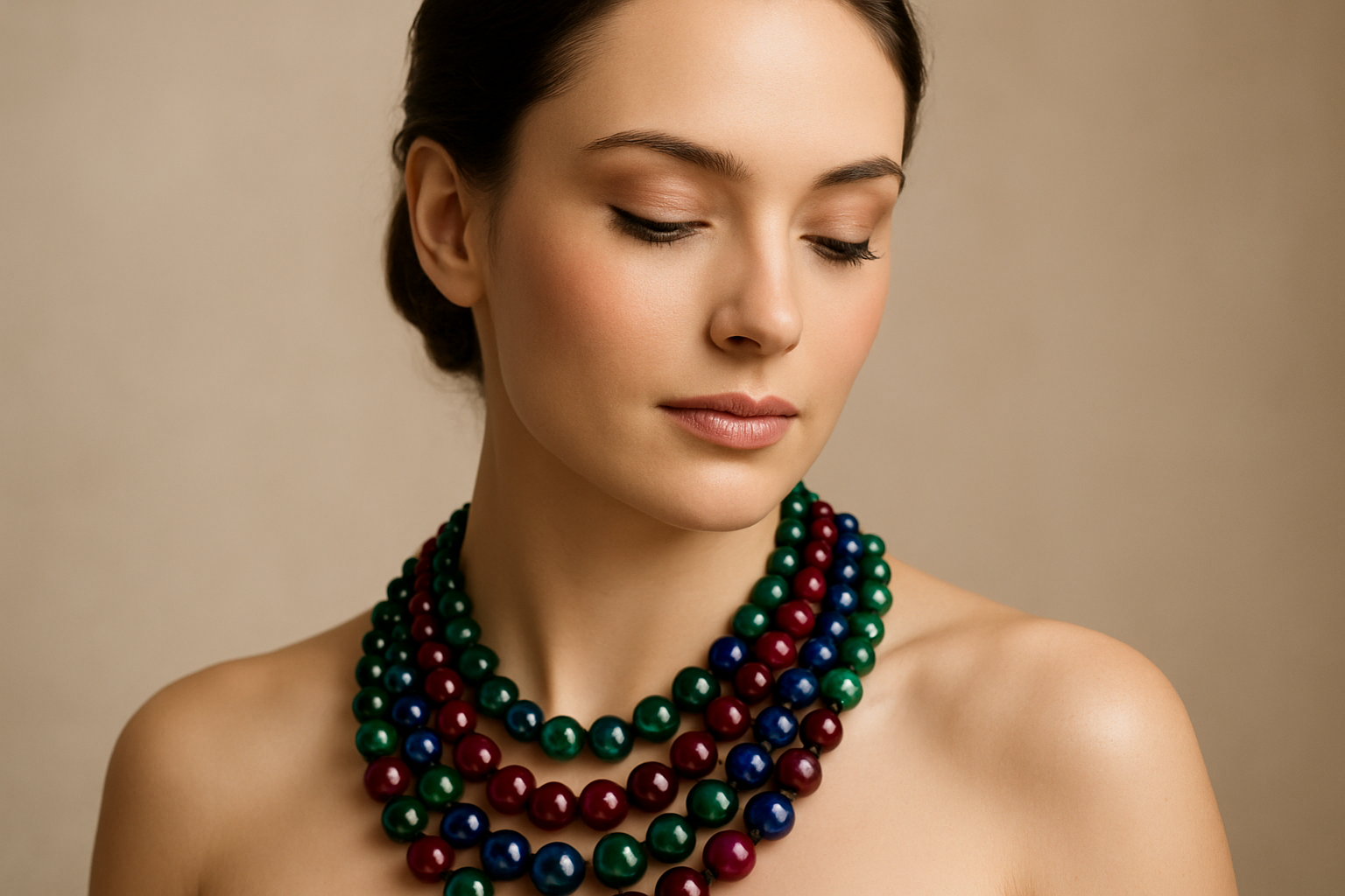 Handcrafted Beaded Necklaces - Pearl, Emerald & Coral Jewelry Collection