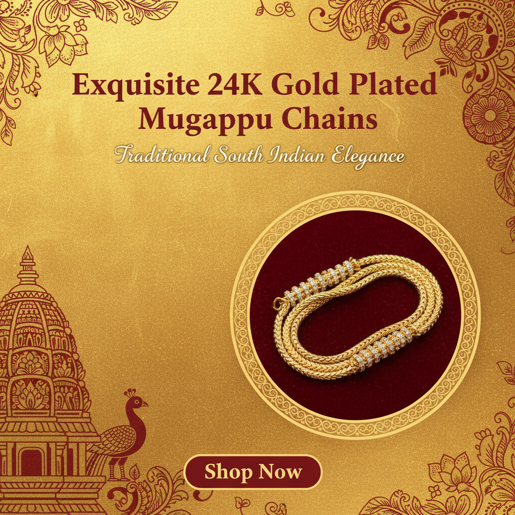Mugappu Chains - Traditional South Indian Gold Chain Jewelry for Women
