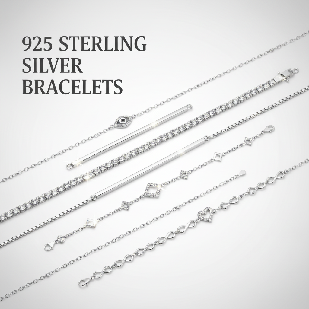  925 sterling silver bracelets for women 