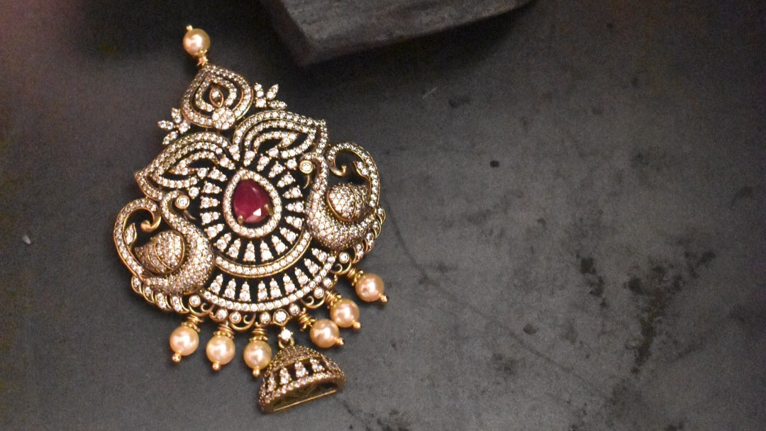 Victorian Pendant Sets - Premium CZ & Kundan Jewelry Collection
