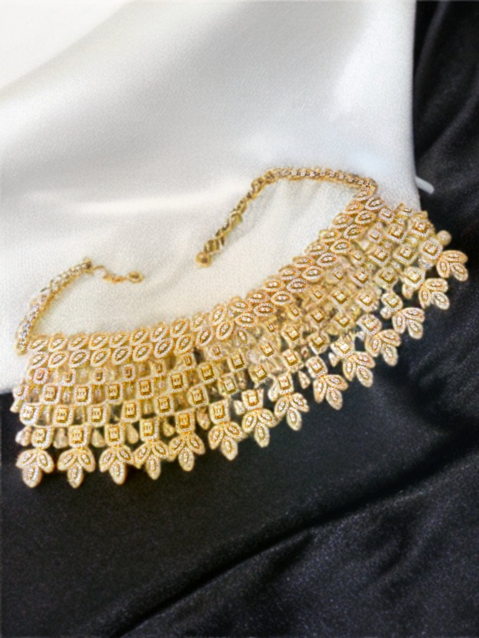 CZ Choker Necklaces Collection - Cubic Zirconia Diamond Look