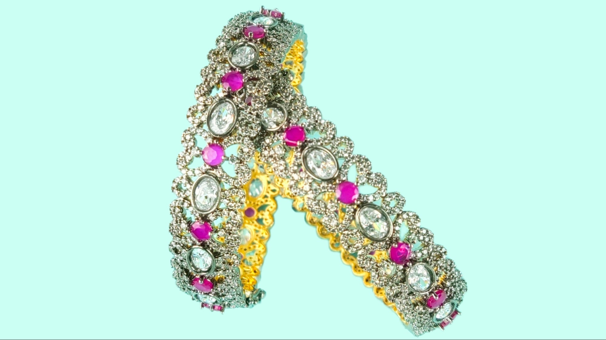 Victorian Bangles Collection - Vintage Style Gold Plated Jewelry