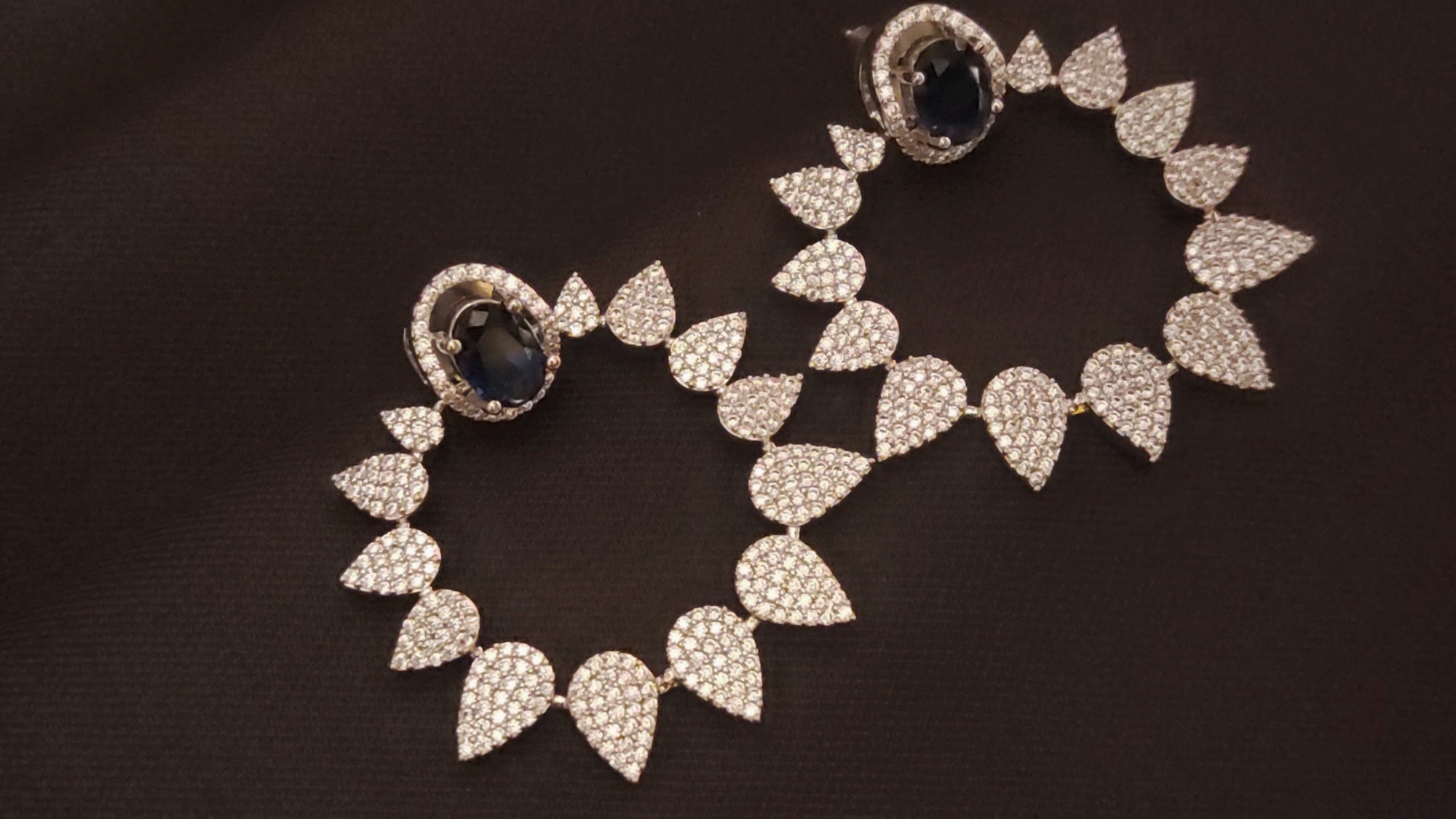 White Rhodium Earrings - Silver Plated Fashion Jewelry for Women