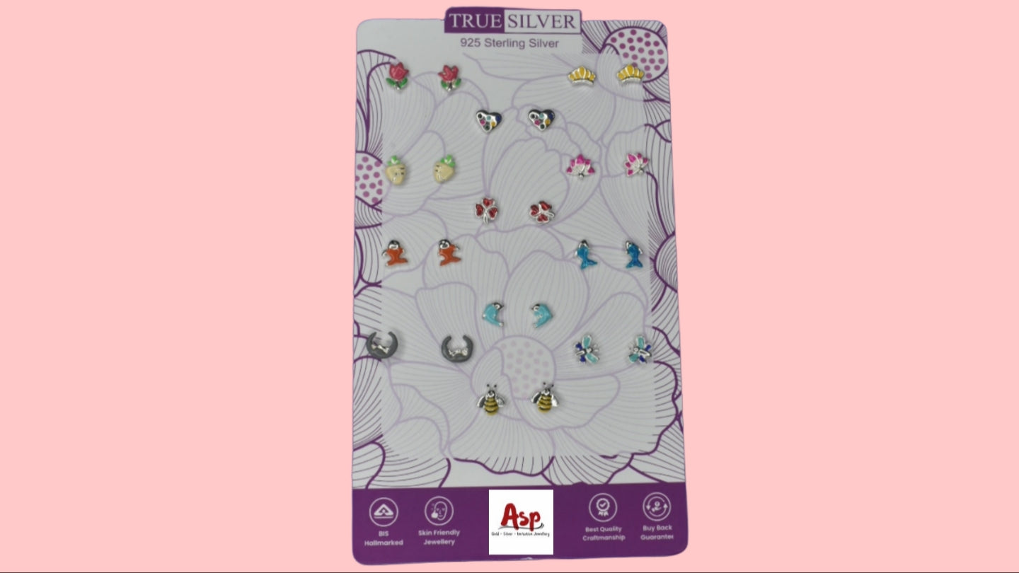 Silver Kids Earrings - Safe & Hypoallergenic Children's Jewelry