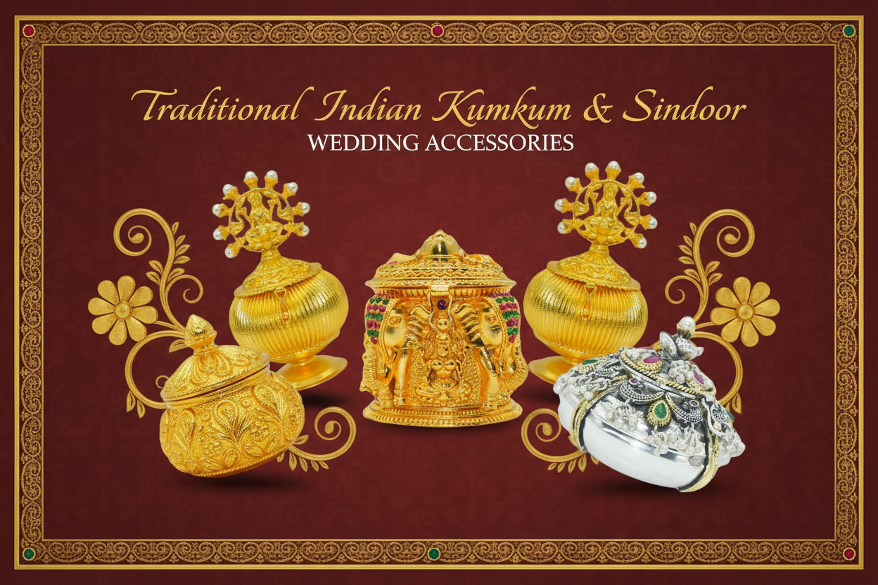 Kumkum Box & Sindoor Containers - Traditional Wedding Accessories