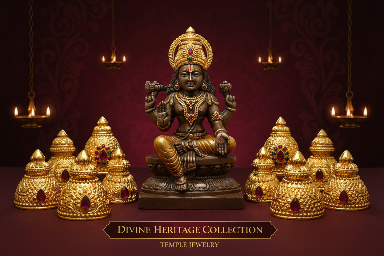 Deity Mukut - Gold Crowns for Hindu God Idols