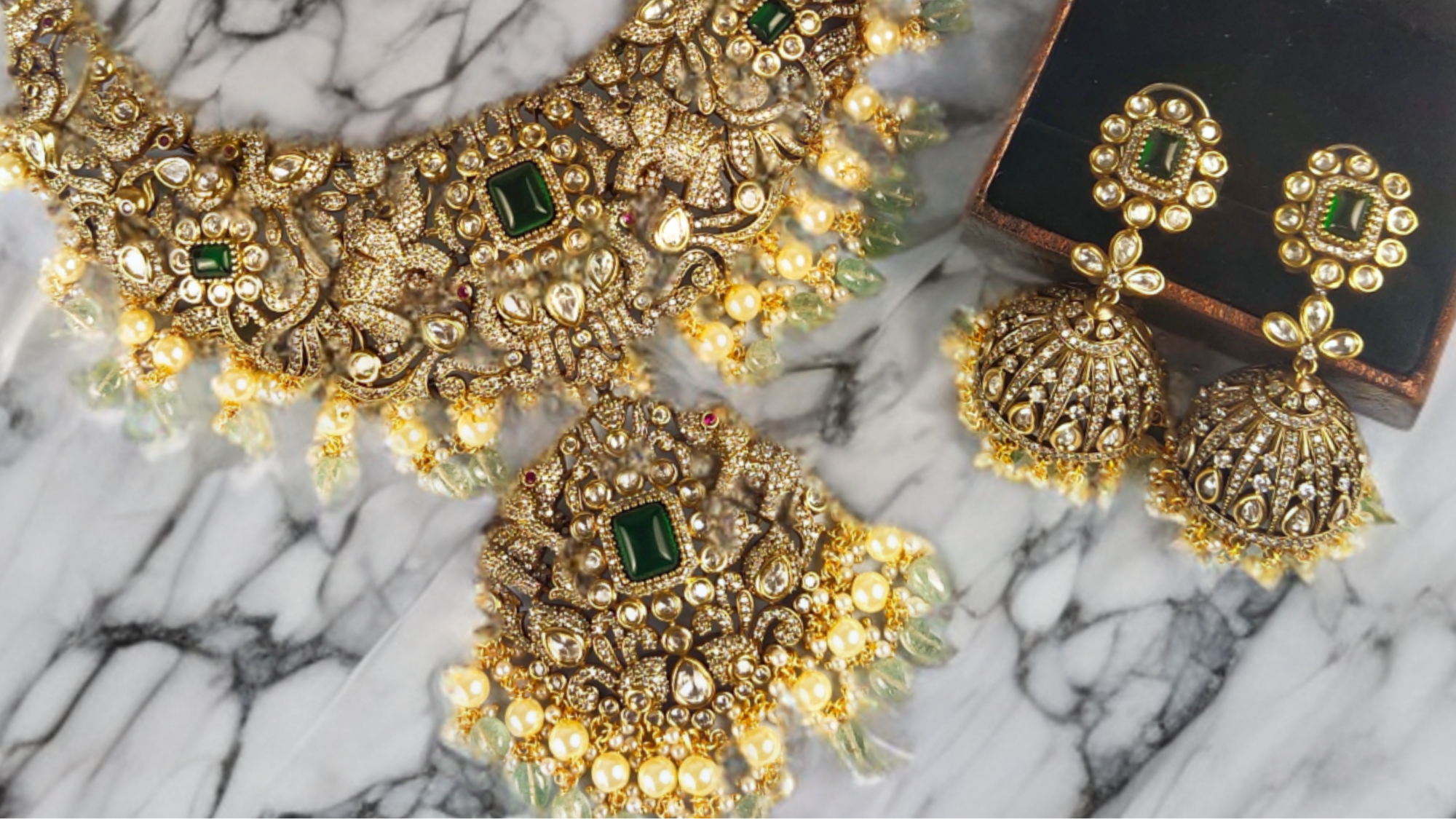 Victorian Finish Jewelry - Kundan & CZ Necklaces for Women