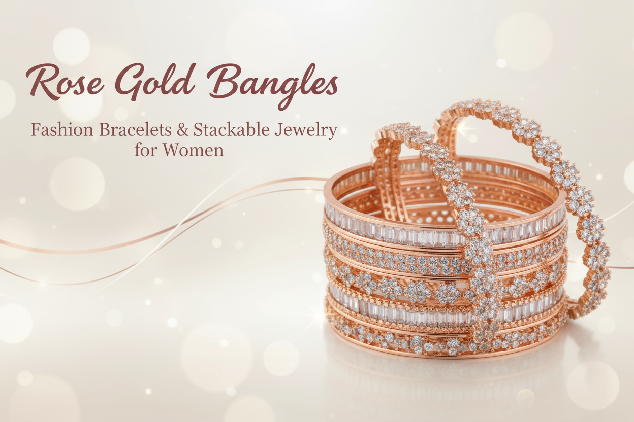 Rose Gold Bangles - Fashion Bracelets & Stackable Jewelry for Women
