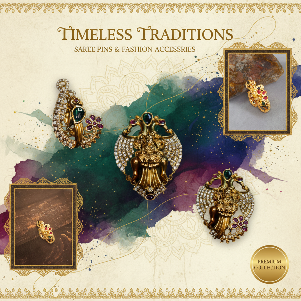 Saree Pins - Traditional Indian Sari Pins & Fashion Accessories for Women