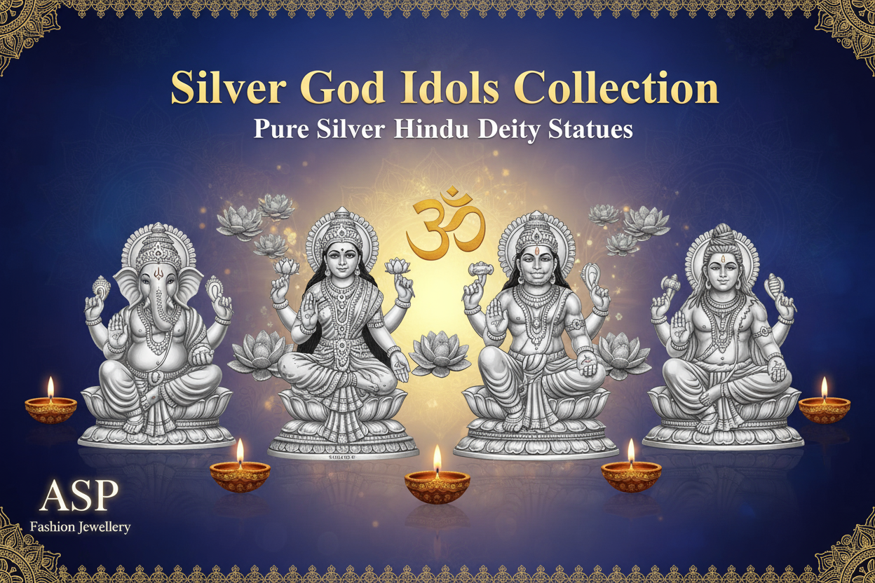 Silver God Idols Collection - Pure Silver Hindu Deity Statues