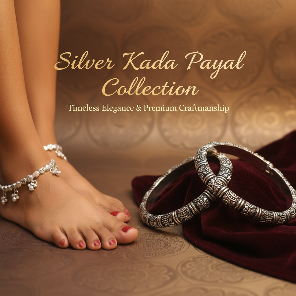 Silver Kada Payal Collection