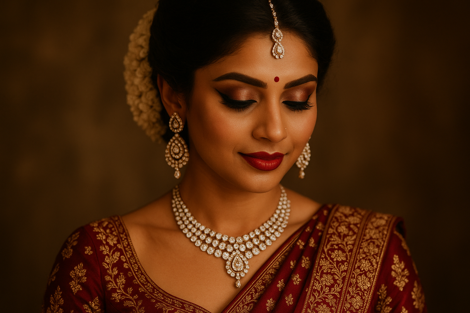 Exquisite Rhodium-Gold Zircon Long Necklace Sets