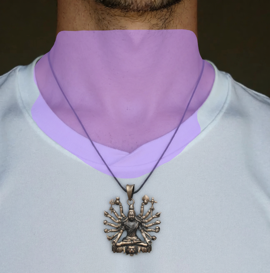 Antique 925 Sterling Hallmarked Shiv Yogi Locket for Men