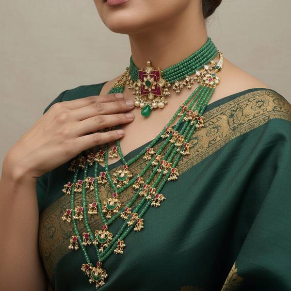 Kundan Choker With Panchlada - Bridal Necklace Set | Asp Fashion