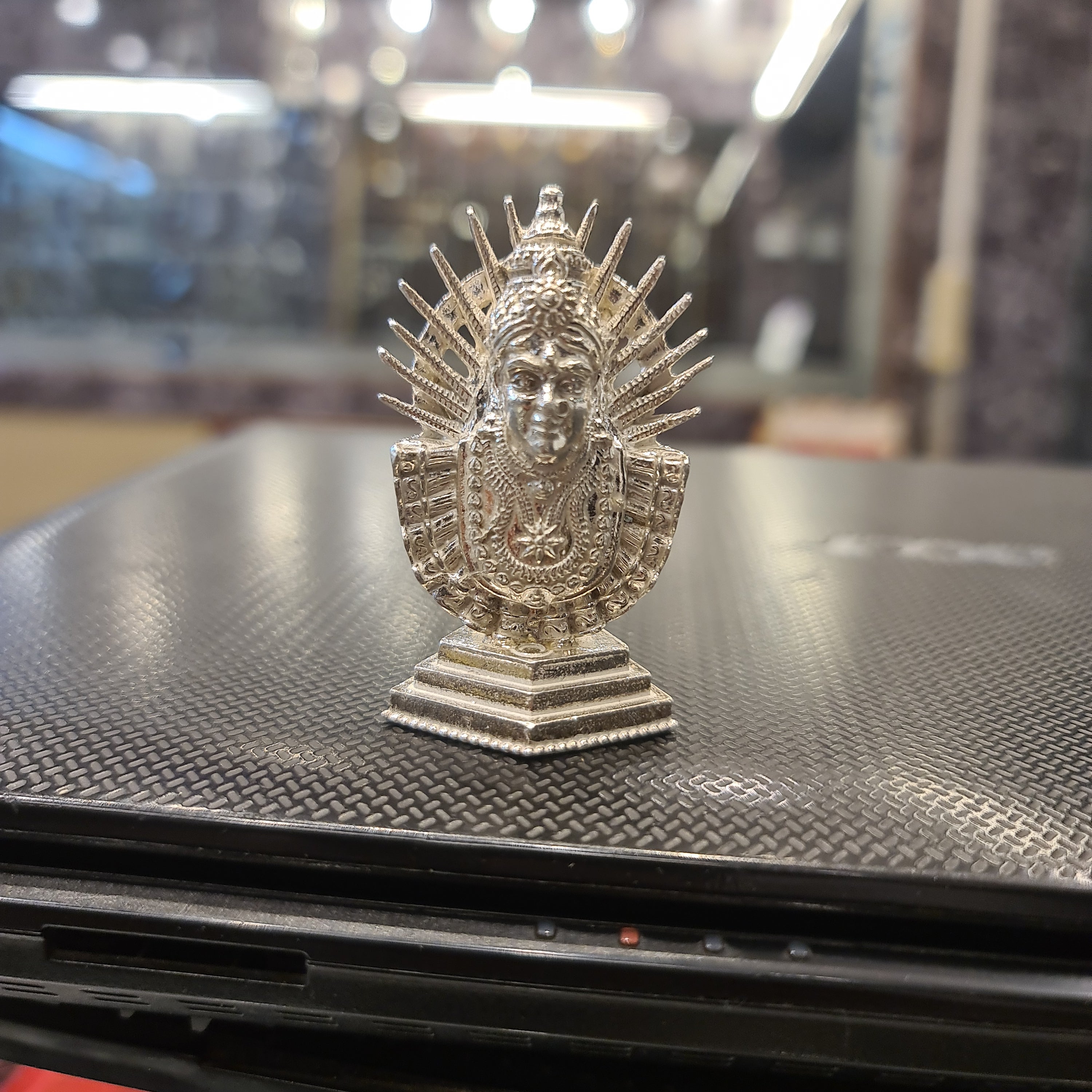 Pure Silver Renuka Yellama Idol - Handcrafted Goddess Statue