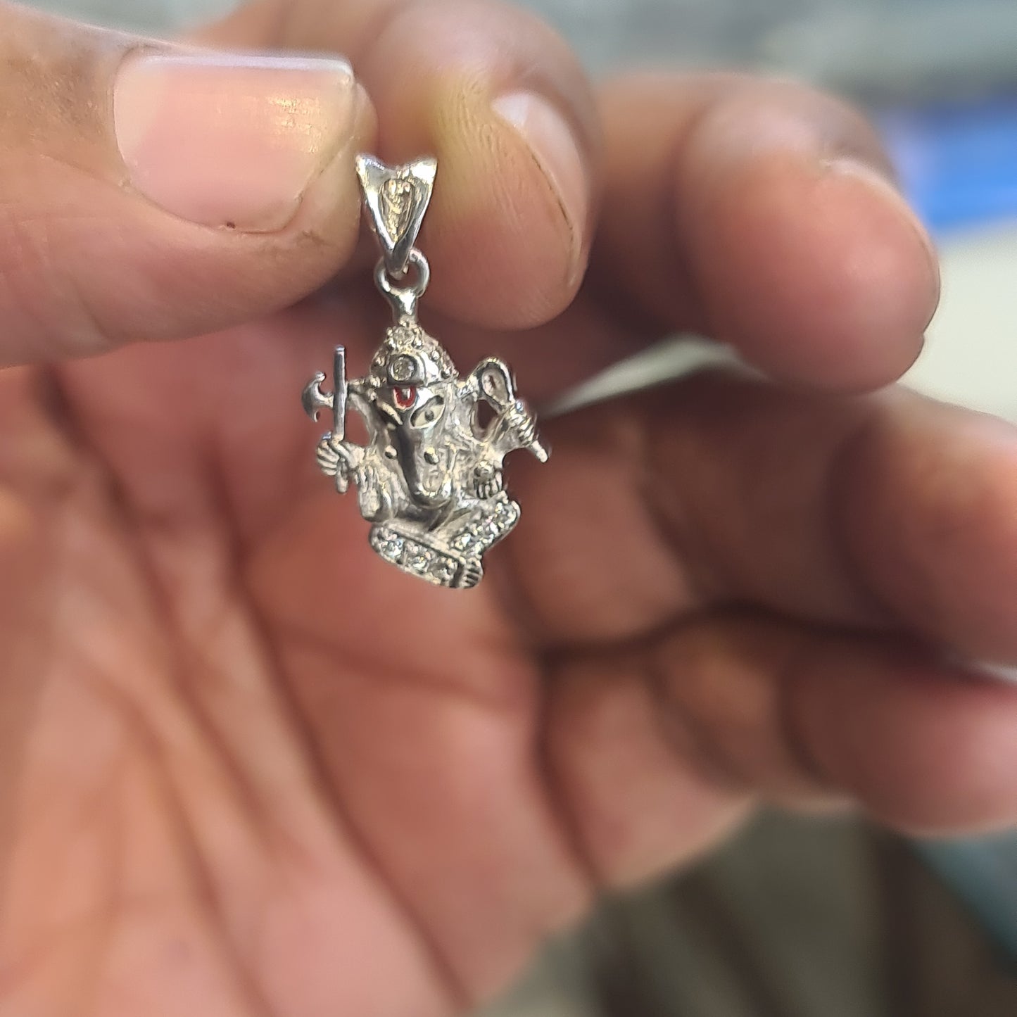 "Shine Bright with Silver: Exquisite 92.5 Ganesh Pendant"