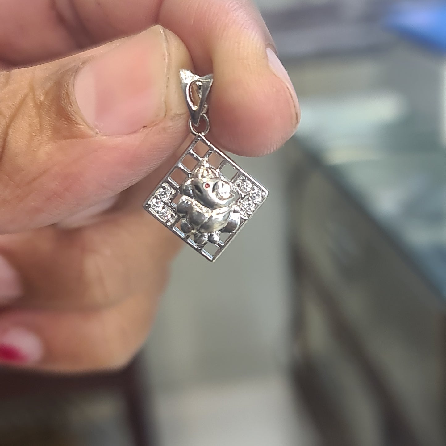 Shine Bright with Silver: Exquisite 92.5 Ganesh Pendant"